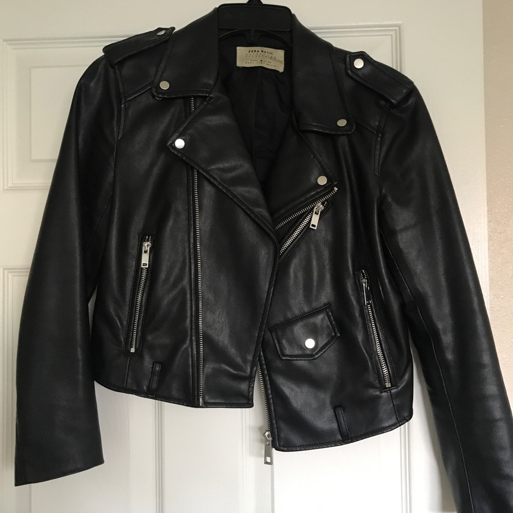 Zara faux leather jacket